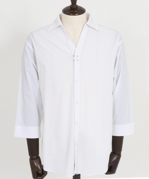 wjk reluxe(ダブルジェーケーリラックス)の「ms5986-cool stretch hook 3-4 sleeve shirts 7分袖シャツ(シャツ/ブラウス・メンズ・ホワイト/ブラック/グレー系その他・M/L/S)」の21枚目の写真