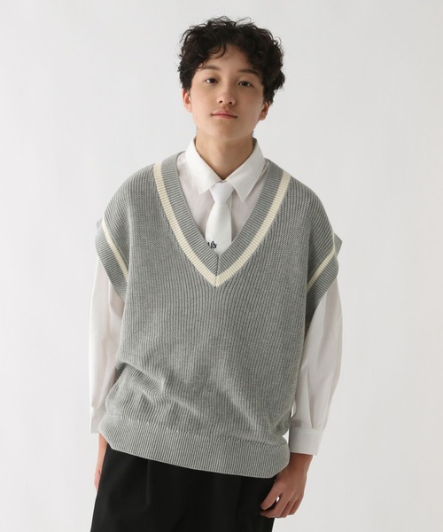 GLOBAL WORK（グローバルワーク）の「3SETシャツ＊ベスト/AND YUA ANY/147464（その他トップス・キッズ・オフホワイト/ライトグレー・MEDIUM/SMALL）」の6枚目の写真