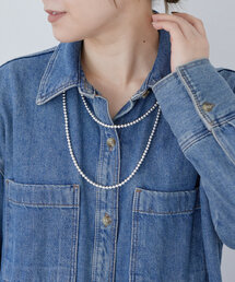 ear PAPILLONNER | 《追加/スターリングシルバー》ナバホパール5×125cmネックレス(ネックレス)