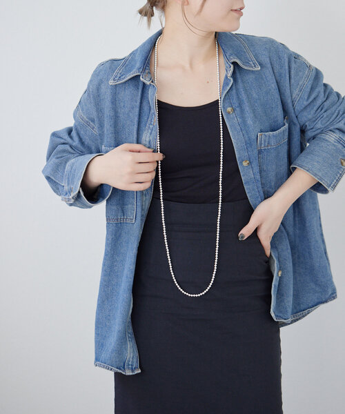 ear PAPILLONNER（イアパピヨネ）の「《スターリングシルバー使用》ナバホパール5×125cmネックレス（ネックレス・レディース・シルバー系その他4・ONE SIZE）」の15枚目の写真