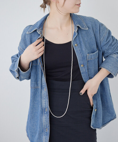 ear PAPILLONNER スターリングシルバー　ナバホパール　ネックレス ear PAPILLONNER ネックレス 「スターリングシルバー使用