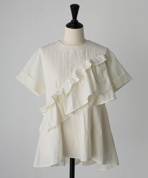 Riberry（リベリー）の「アシメフリルペプラムフレアブラウス（シャツ/ブラウス・レディース・アイボリー/ブラック・FREE）」の20枚目の写真