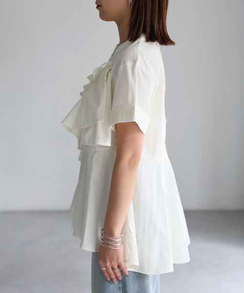 Riberry（リベリー）の「アシメフリルペプラムフレアブラウス（シャツ/ブラウス・レディース・アイボリー/ブラック・FREE）」の18枚目の写真