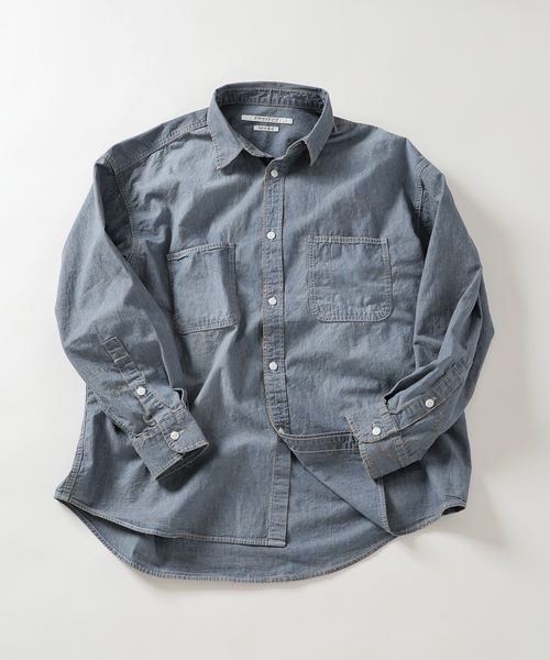 JOURNAL STANDARD(ジャーナルスタンダード)の「ダンガリー ファットワークシャツ(シャツ/ブラウス・メンズ・グレー/アイボリー/コバルトブルー・SMALL/MEDIUM/LARGE)」の3枚目の写真