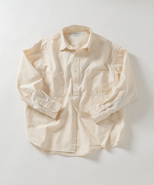 JOURNAL STANDARD(ジャーナルスタンダード)の「ダンガリー ファットワークシャツ(シャツ/ブラウス・メンズ・グレー/アイボリー/コバルトブルー・SMALL/MEDIUM/LARGE)」の2枚目の写真