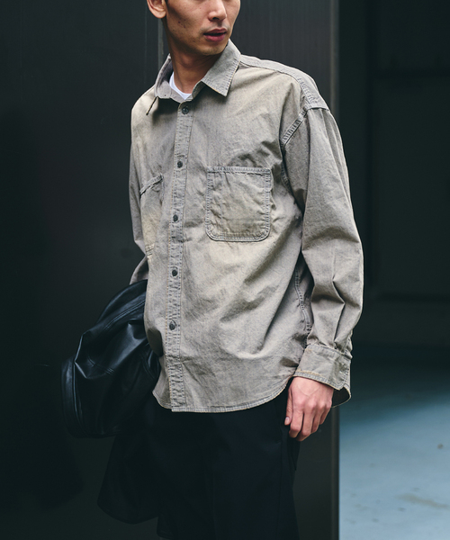 JOURNAL STANDARD(ジャーナルスタンダード)の「ダンガリー ファットワークシャツ(シャツ/ブラウス・メンズ・グレー/アイボリー/コバルトブルー・SMALL/MEDIUM/LARGE)」の10枚目の写真