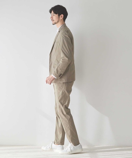 UNION STATION(ユニオンステーション)の「【セットアップ着用可能】ハイパーストレッチポリエステルタフタテーラードジャケット(テーラードジャケット・メンズ・ライトグレー/グレイッシュベージュ・LL/M/L/S)」の10枚目の写真