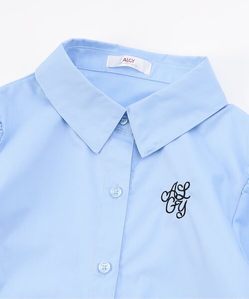 algy（アルジー）の「りぼんシャツミニワンピ（シャツワンピース・キッズ・オフホワイト/ブラック/サックスブルー・XX-SMALL/X-SMALL/MEDIUM/SMALL）」の11枚目の写真