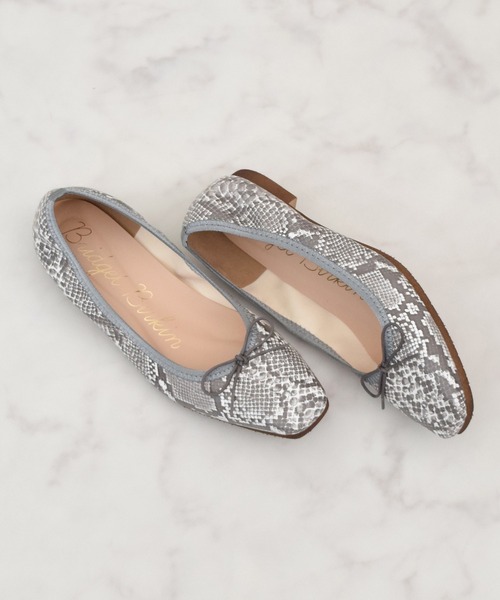 Bridget Birkin(ブリジットバーキン)の「【Bridget Birkin】スクエアトゥバレエシューズ(551532)(バレエシューズ・レディース・シルバー/ブラック/レオパード・22.5/23.5/24.5/23/24/22)」の3枚目の写真