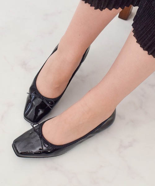 Bridget Birkin(ブリジットバーキン)の「【Bridget Birkin】スクエアトゥバレエシューズ(551532)(バレエシューズ・レディース・シルバー/ブラック/レオパード・22.5/23.5/24.5/23/24/22)」の9枚目の写真