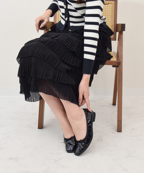Bridget Birkin(ブリジットバーキン)の「【Bridget Birkin】スクエアトゥバレエシューズ(551532)(バレエシューズ・レディース・シルバー/ブラック/レオパード・22.5/23.5/24.5/23/24/22)」の10枚目の写真