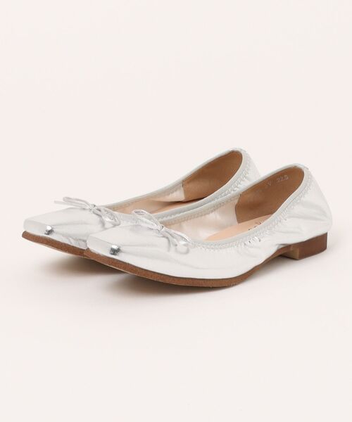 Bridget Birkin(ブリジットバーキン)の「【Bridget Birkin】スクエアトゥバレエシューズ(551532)(バレエシューズ・レディース・シルバー/ブラック/レオパード・22.5/23.5/24.5/23/24/22)」の8枚目の写真