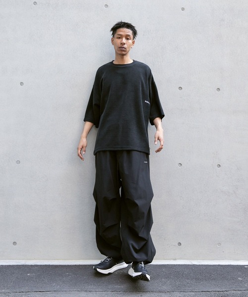 NUMERALS（ヌメラルズ）の「【NUMERALS】ワッフルハーフスリーブTEE（Tシャツ/カットソー・メンズ・ブラウン/オフホワイト/ブラック/カーキ・LARGE/MEDIUM）」の8枚目の写真