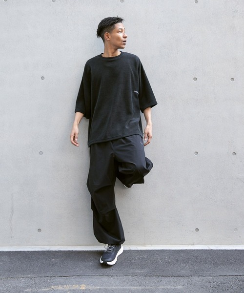 NUMERALS（ヌメラルズ）の「【NUMERALS】ワッフルハーフスリーブTEE（Tシャツ/カットソー・メンズ・ブラウン/オフホワイト/ブラック/カーキ・LARGE/MEDIUM）」の9枚目の写真