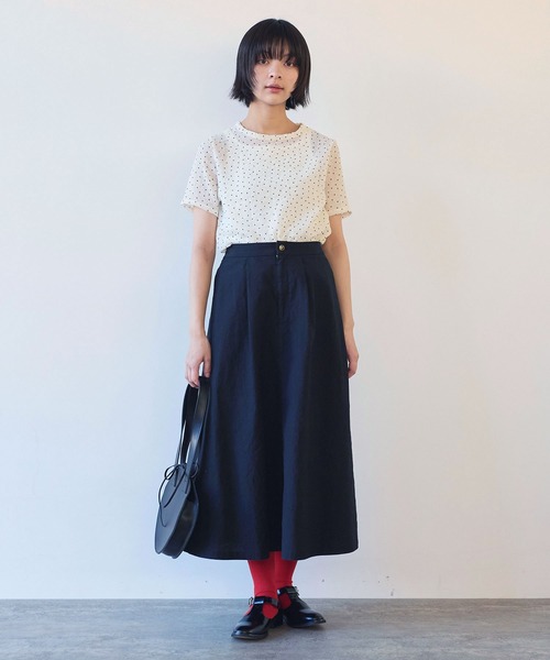 bulle de savon（ビュルデサボン）の「△syuwa syuwa dot 半袖プルオーバー（Tシャツ/カットソー・レディース・ブラック/ホワイト・FREE）」の4枚目の写真