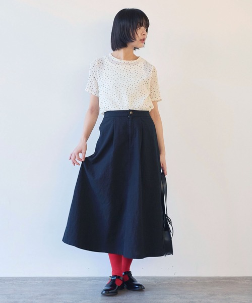 bulle de savon（ビュルデサボン）の「△syuwa syuwa dot 半袖プルオーバー（Tシャツ/カットソー・レディース・ブラック/ホワイト・FREE）」の12枚目の写真