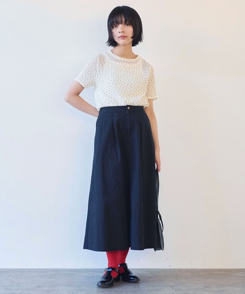 bulle de savon（ビュルデサボン）の「△syuwa syuwa dot 半袖プルオーバー（Tシャツ/カットソー・レディース・ブラック/ホワイト・FREE）」の13枚目の写真