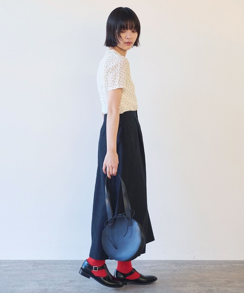 bulle de savon（ビュルデサボン）の「△syuwa syuwa dot 半袖プルオーバー（Tシャツ/カットソー・レディース・ブラック/ホワイト・FREE）」の5枚目の写真