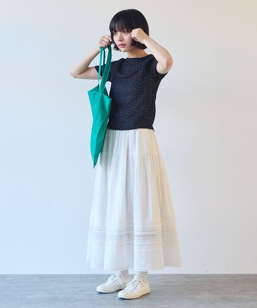 bulle de savon（ビュルデサボン）の「△syuwa syuwa dot 半袖プルオーバー（Tシャツ/カットソー・レディース・ブラック/ホワイト・FREE）」の19枚目の写真