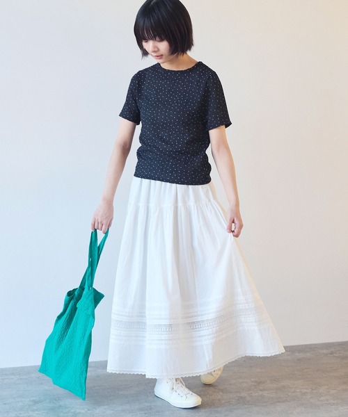 bulle de savon（ビュルデサボン）の「△syuwa syuwa dot 半袖プルオーバー（Tシャツ/カットソー・レディース・ブラック/ホワイト・FREE）」の17枚目の写真