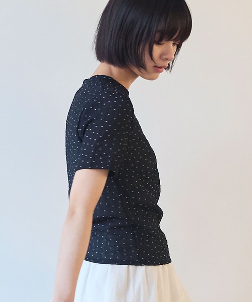 bulle de savon（ビュルデサボン）の「△syuwa syuwa dot 半袖プルオーバー（Tシャツ/カットソー・レディース・ブラック/ホワイト・FREE）」の16枚目の写真