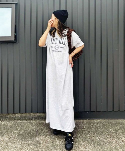 セール】綿100%アソートロゴグラフィックプリントオーバーサイズ