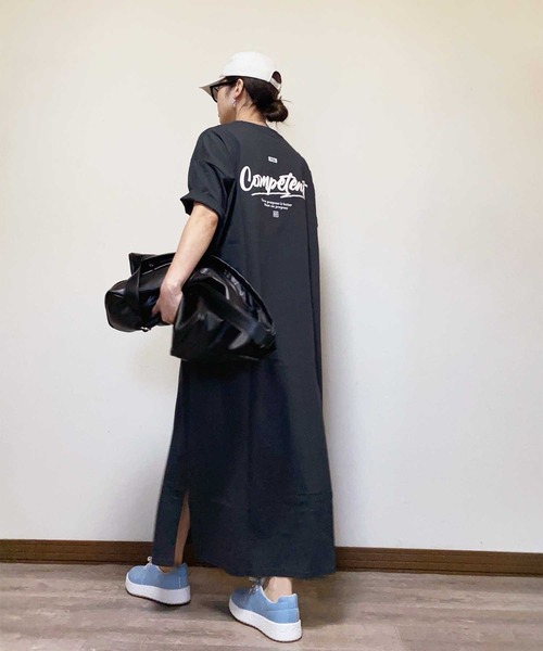 セール】綿100%アソートロゴプリントオーバーサイズTシャツ
