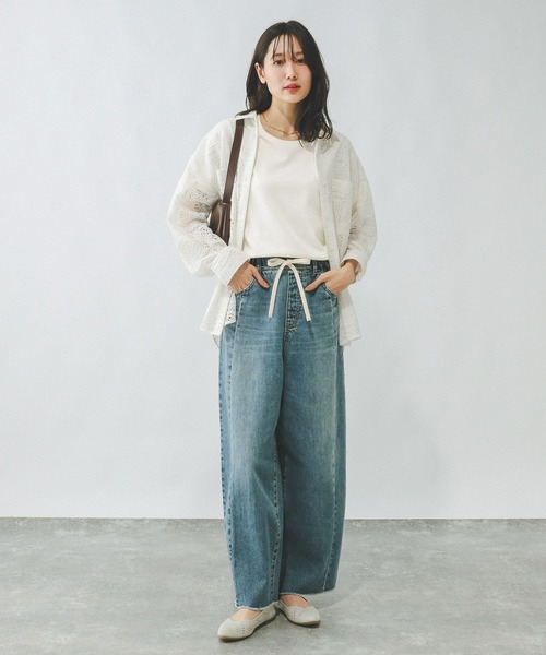 GLOBAL WORK（グローバルワーク）の「Fffit エフィット/マイニチタキノウクルーT/291131（Tシャツ/カットソー・レディース・オフホワイト/ベージュ系その他3/ベビーピンク/スミクロ・SMALL/MEDIUM/LARGE/X-SMALL）」の5枚目の写真