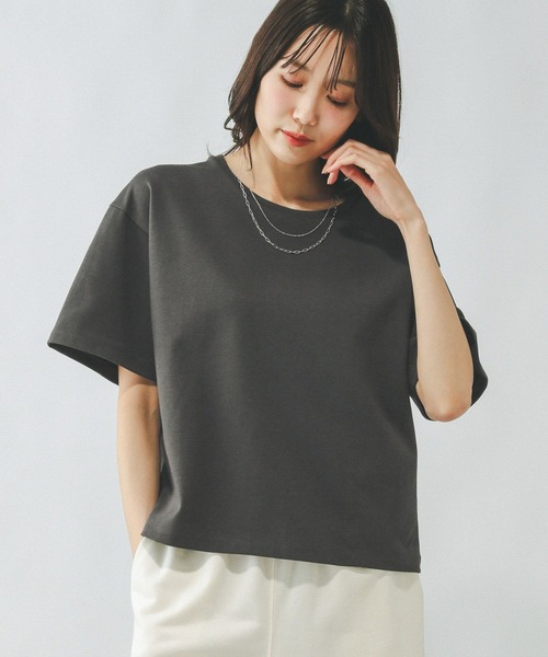 GLOBAL WORK（グローバルワーク）の「Fffit エフィット/マイニチタキノウクルーT/291131（Tシャツ/カットソー・レディース・オフホワイト/ベージュ系その他3/ベビーピンク/スミクロ・SMALL/MEDIUM/LARGE/X-SMALL）」の13枚目の写真