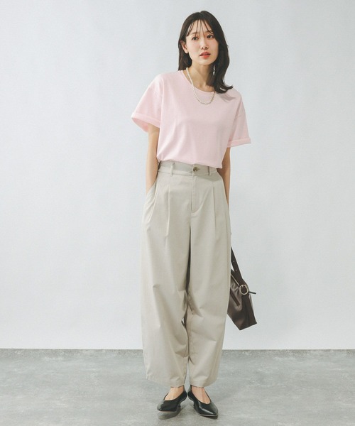 GLOBAL WORK（グローバルワーク）の「Fffit エフィット/マイニチタキノウクルーT/291131（Tシャツ/カットソー・レディース・オフホワイト/ベージュ系その他3/ベビーピンク/スミクロ・SMALL/MEDIUM/LARGE/X-SMALL）」の19枚目の写真