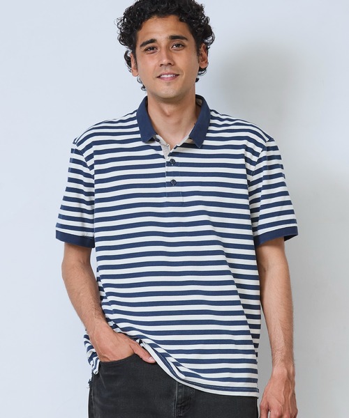 カスコ・ベイ・ラギッド・ポロシャツ、半袖 ストライプ 米国フィット