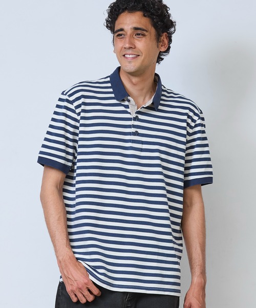 カスコ・ベイ・ラギッド・ポロシャツ、半袖 ストライプ 米国フィット