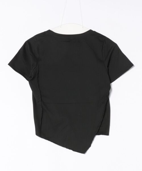 H.TOKYO(エイチトウキョウ)の「グラフィック クロップドアシメTシャツ(Tシャツ/カットソー・レディース・ブラック/ホワイト・MEDIUM/LARGE/X-LARGE)」の3枚目の写真