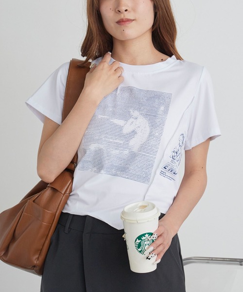 H.TOKYO(エイチトウキョウ)の「グラフィック クロップドアシメTシャツ(Tシャツ/カットソー・レディース・ブラック/ホワイト・MEDIUM/LARGE/X-LARGE)」の13枚目の写真