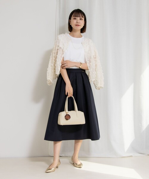 NOLLEY’S（ノーリーズ）の「プレミアムスムースTシャツ（Tシャツ/カットソー・レディース・イエロー/ネイビー/ベージュ/ホワイト/ピンク・36/38）」の9枚目の写真