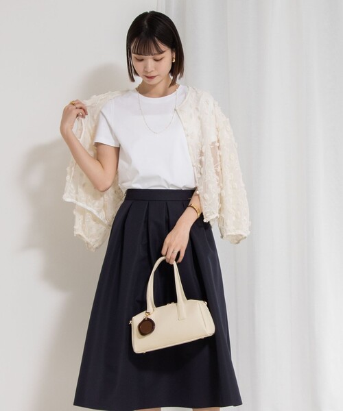 NOLLEY’S（ノーリーズ）の「プレミアムスムースTシャツ（Tシャツ/カットソー・レディース・イエロー/ネイビー/ベージュ/ホワイト/ピンク・36/38）」の10枚目の写真