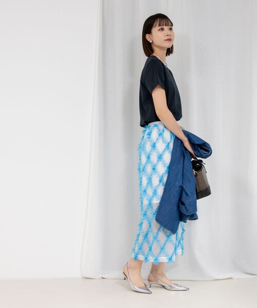 NOLLEY’S（ノーリーズ）の「プレミアムスムースTシャツ（Tシャツ/カットソー・レディース・イエロー/ネイビー/ベージュ/ホワイト/ピンク・36/38）」の16枚目の写真