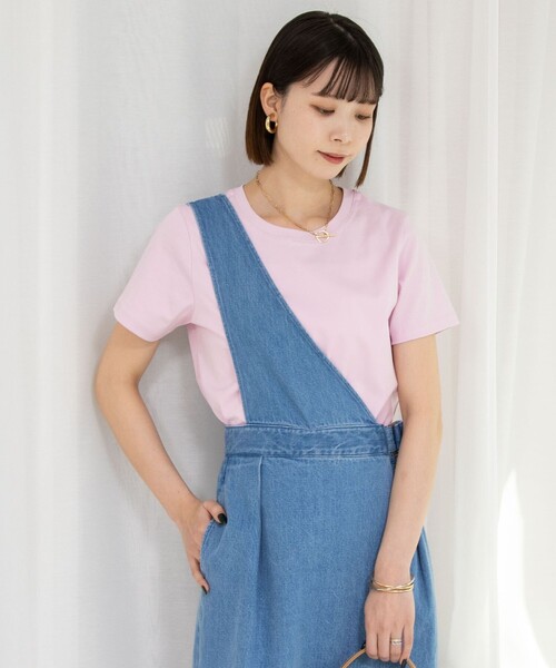 NOLLEY’S（ノーリーズ）の「プレミアムスムースTシャツ（Tシャツ/カットソー・レディース・イエロー/ネイビー/ベージュ/ホワイト/ピンク・36/38）」の20枚目の写真