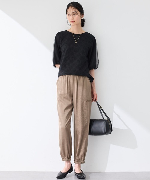 A/C DESIGN BY ALPHA CUBIC(エーシーデザインバイアルファキュービック)の「【2025春夏】レーシージャガードプルオーバー(Tシャツ/カットソー・レディース・ブラック/オフホワイト・M/L)」の12枚目の写真