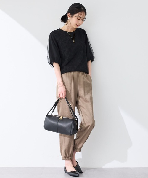 A/C DESIGN BY ALPHA CUBIC(エーシーデザインバイアルファキュービック)の「【2025春夏】レーシージャガードプルオーバー(Tシャツ/カットソー・レディース・ブラック/オフホワイト・M/L)」の11枚目の写真