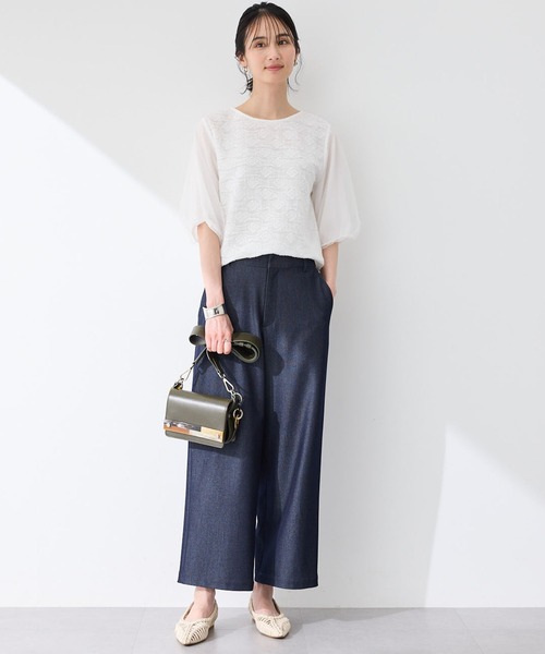 A/C DESIGN BY ALPHA CUBIC(エーシーデザインバイアルファキュービック)の「【2025春夏】レーシージャガードプルオーバー(Tシャツ/カットソー・レディース・ブラック/オフホワイト・M/L)」の20枚目の写真