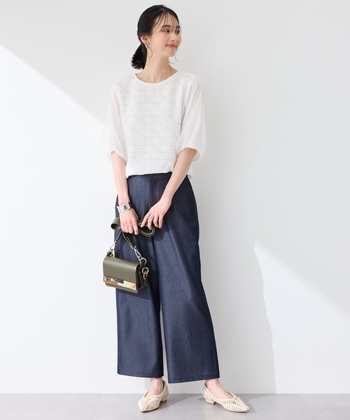 A/C DESIGN BY ALPHA CUBIC(エーシーデザインバイアルファキュービック)の「【2025春夏】レーシージャガードプルオーバー(Tシャツ/カットソー・レディース・ブラック/オフホワイト・M/L)」の19枚目の写真