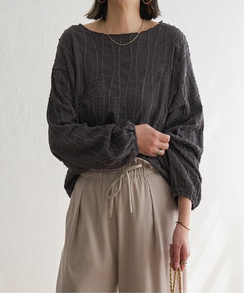 qualite｜ストライプジャガードプルオーバー | Rakuten Fashion