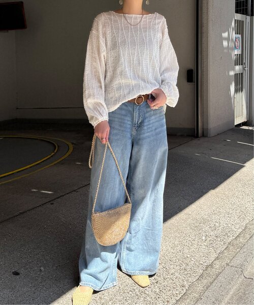 qualite｜ストライプジャガードプルオーバー | Rakuten Fashion