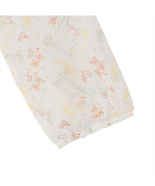 TOKYO SHIRTS（トウキョウシャツ）の「ボタニカル柄シフォンブラウス 七分袖 レディース（シャツ/ブラウス・レディース・グリーン/ブルー/オフホワイト・M/L）」の6枚目の写真