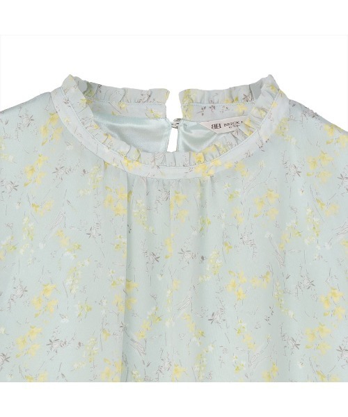 TOKYO SHIRTS（トウキョウシャツ）の「ボタニカル柄シフォンブラウス 七分袖 レディース（シャツ/ブラウス・レディース・グリーン/ブルー/オフホワイト・M/L）」の10枚目の写真
