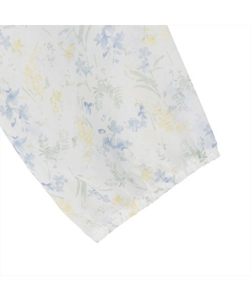 TOKYO SHIRTS（トウキョウシャツ）の「ボタニカル柄シフォンブラウス 七分袖 レディース（シャツ/ブラウス・レディース・グリーン/ブルー/オフホワイト・M/L）」の16枚目の写真
