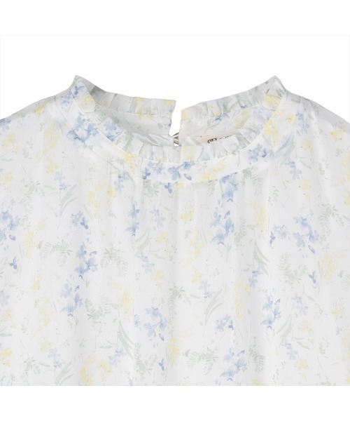 TOKYO SHIRTS（トウキョウシャツ）の「ボタニカル柄シフォンブラウス 七分袖 レディース（シャツ/ブラウス・レディース・グリーン/ブルー/オフホワイト・M/L）」の15枚目の写真