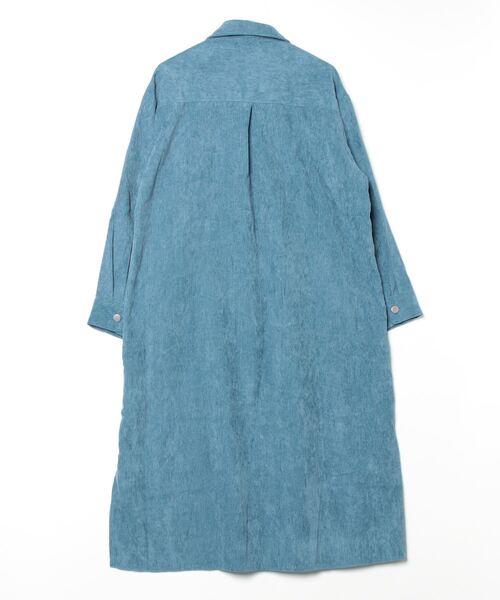 FREE STYLISTS（フリー スタイリスト）の「サイドスリット　ロングシャツワンピース（シャツワンピース・レディース・ダークネイビー/ブラック/ブルー・FREE）」の4枚目の写真