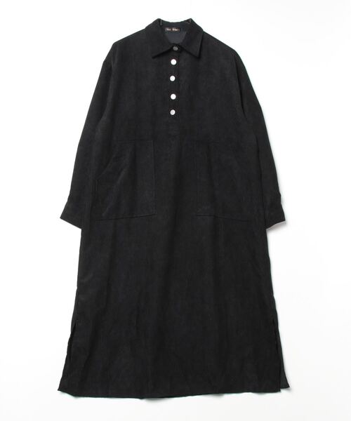 FREE STYLISTS（フリー スタイリスト）の「サイドスリット　ロングシャツワンピース（シャツワンピース・レディース・ダークネイビー/ブラック/ブルー・FREE）」の15枚目の写真